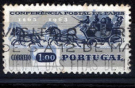 0938.jpg -     Lote:    938            Portugal       Descrição:         1963 &mdash; Conferência Postal Multilateral de Paris. CE909, 1$00. Selo com impressão deslocada da cor azul.        O       Valor Base:     &euro; 8,00     Valor Venda:     &euro; 8,00     