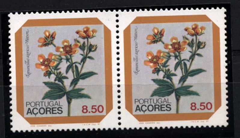 0946.jpg -     Lote:    946            Portugal       Descrição:         1981 &mdash; Flores Regionais dos Açores. CE1534. Par horizontal sem fósforo.        ***       Valor Base:     &euro; 10,00     Valor Venda:     &euro; 10,00     