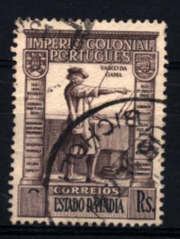 1035.jpg -     Lote:    1035            Índia       Descrição:         1938 &mdash; Império Colonial Português. CE350, 3 reis castanho. Selo com a taxa quase omitida. R.        O       Valor Base:     &euro; 6,00     Valor Venda:     &euro; 14,00     