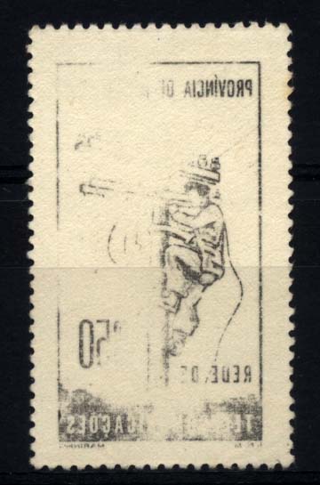 1079.jpg -     Lote:    1079            Moçambique       Descrição:         1965 &mdash; Imposto Postal * Rede de Telecomunicações. CE IP69, $50 preto e azul. Selo com impressão no verso da imagem a preto. B.        ***       Valor Base:     &euro; 8,00     Valor Venda:     Retirado     
