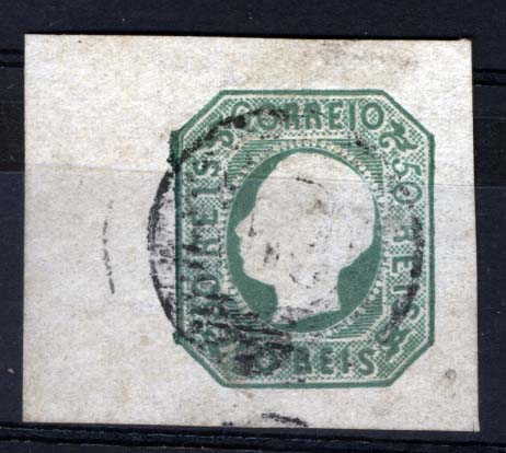 1131.jpg -     Lote:    1131            Portugal       Descrição:         1862/64 &mdash; D. Luís I. CE17, 50 reis verde, bordo de folha e outras margens de luxo. MB. Certificado de peritagem do NFACP. Valor de catálogo &euro; 133,00.        O       Valor Base:     &euro; 40,00     Valor Venda:     &euro; 55,00     