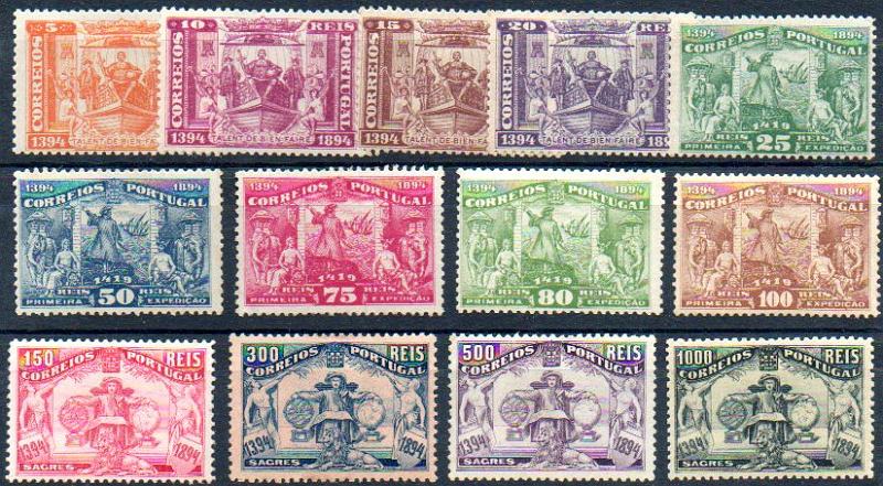 1231.jpg -     Lote:    1231            Portugal       Descrição:         1894 &mdash; 5.º Centenário do Nascimento do Infante D. Henrique. CE98/110. Série completa regomada.        RG***       Valor Base:     &euro; 300,00     Valor Venda:     Retirado     