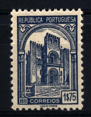 1304.jpg -     Lote:    1304            Portugal       Descrição:         1935 &mdash; Sé de Coimbra. CE575, 1$75 azul escuro. Valor de catálogo &euro; 216,00.        ***       Valor Base:     &euro; 30,00     Valor Venda:     &euro; 40,00     