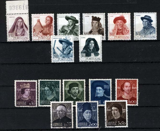 1325.jpg -     Lote:    1325            Portugal       Descrição:         1947/49 &mdash; Costumes Portugueses * 2.ª emissão + Avis. CE677/84 e 705/12. As duas séries completas, sendo a primeira nova sem goma e a segunda usada. Valor de catálogo em usado &euro; 94,90.        */O       Valor Base:     &euro; 15,00     Valor Venda:     &euro; 15,00     