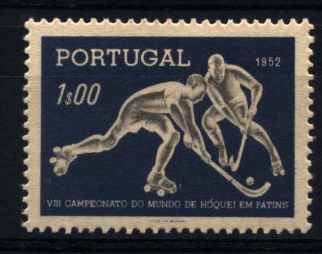 1336.jpg -     Lote:    1336            Portugal       Descrição:         8.º Campeonato do Mundo de Hóquei em Patins. CE751, 1$00 azul escuro, em papel cartolina. Valor de catálogo &euro; 107,00.        ***       Valor Base:     &euro; 18,00     Valor Venda:     &euro; 42,00     