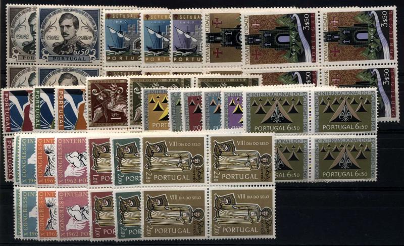 1353.jpg -     Lote:    1353            Portugal       Descrição:         1961/62 &mdash; Lote composto pelas séries completas dos 2 anos com excepção das séries da temática EUROPA. CE874/877, 881/897 e 901/903. Valor de catálogo &euro; 368,00.        ***       Valor Base:     &euro; 50,00     Valor Venda:     &euro; 50,00     