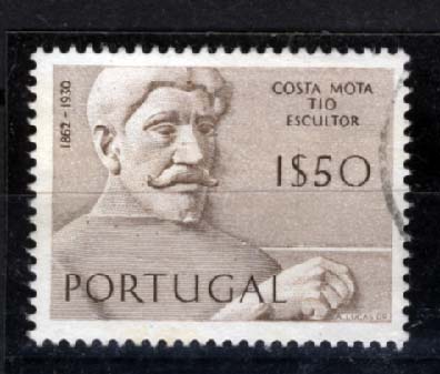 1356.jpg -     Lote:    1356            Portugal       Descrição:         1971 &mdash; Escultores Portugueses. CE1102, 1$50 sépia. Selo usado em denteado 13 &frac12;, Valor de catálogo &euro; 423,00.        O       Valor Base:     &euro; 150,00     Valor Venda:     Retirado     