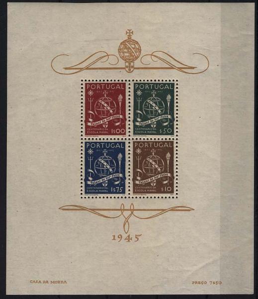 1401.jpg -     Lote:    1401            Portugal       Descrição:         1945 &mdash; Centenário da Escola Naval. CE BLC9. Valor de catálogo &euro; 80,90.        BLC***       Valor Base:     &euro; 12,00     Valor Venda:     &euro; 34,00     