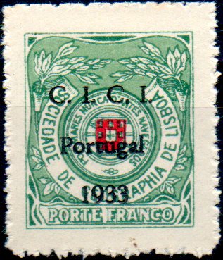 1425.jpg -     Lote:    1425            Portugal       Descrição:         1933 &mdash; Sociedade de Geografia de Lisboa. Congresso do Instituto Colonial Internacional. CE SGL15. Sobrecarga tipo A. Selo novo com goma original sem sinal de charneira, com denteado farpeado. Valor de catálogo &euro; 393,00.        ***       Valor Base:     &euro; 100,00     Valor Venda:     &euro; 100,00     