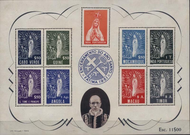 1488.jpg -     Lote:    1488            África       Descrição:         Ultramar. 1951 &mdash; Ano Santo. CE BLC1. Valor de catálogo &euro; 262,40.        BLC***       Valor Base:     &euro; 50,00     Valor Venda:     &euro; 80,00     