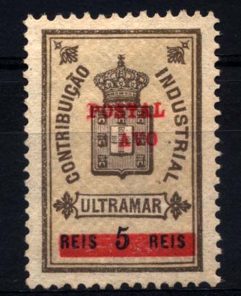 1580.jpg -     Lote:    1580            Macau       Descrição:         1911 &mdash; Estampilha fiscal, com sobretaxa. CE144, 1avo s/ 5 reis, castanho bistre. Selo com falta de impressão do número "1". Valor de catálogo &euro; 55,00.        *       Valor Base:     &euro; 25,00     Valor Venda:     &euro; 32,00     