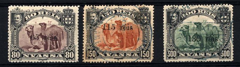 1688.jpg -     Lote:    1688            Companhia do Niassa       Descrição:         1903 &mdash; D. Carlos I. Selos de 1901 com sobretaxa. CE45/47. Série completa. Valor de catálogo &euro; 151,80.        O       Valor Base:     &euro; 30,00     Valor Venda:     &euro; 30,00     