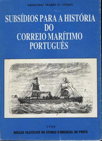 1951.jpg -     Lote:    1951                   Descrição:         Subsídios para a História do Correio Marítimo Português de Armando Vieira. Um volume.        Livro       Valor Base:     &euro; 10,00     Valor Venda:     &euro; 18,00     