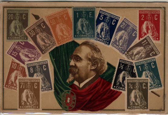 2248.jpg -     Lote:    2248      Lotes pelo Correio             Descrição:         Temáticos. Filatelia. Selos tipo Ceres + 1.º Presidente da República. Impressão em relevo. Novo.        PI       Valor Base:     &euro; 8,00     Valor Venda:     Retirado     