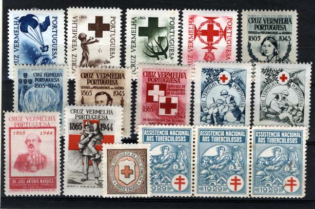 2266.jpg -     Lote:    2266      Lotes pelo Correio             Descrição:         Vinhetas. Cruz Vermelha Portuguesa. Lote de 12 vinhetas de 1942 a 1944 + selos CVP1 + tira de 3 vinhetas da ANT.        Lote       Valor Base:     &euro; 10,00     Valor Venda:     &euro; 10,00     