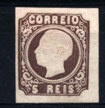 2309.jpg -     Lote:    2309      Lotes pelo Correio      Portugal       Descrição:         1862/64 &mdash; D. Luís I. CE14. 5 reis castanho vermelho, com boas margens. Valor de catálogo &euro; 224,00.        *       Valor Base:     &euro; 20,00     Valor Venda:     &euro; 24,00     