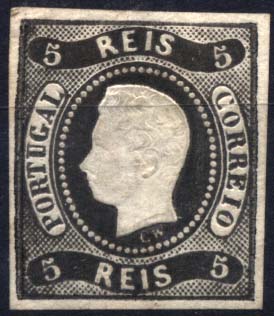2312.jpg -     Lote:    2312      Lotes pelo Correio      Portugal       Descrição:         1866/67 &mdash; D. Luís I, fita curva, não denteados. CE19, 5 reis preto com margens curtas. Valor de catálogo &euro; 187,00.        *       Valor Base:     &euro; 15,00     Valor Venda:     Retirado     