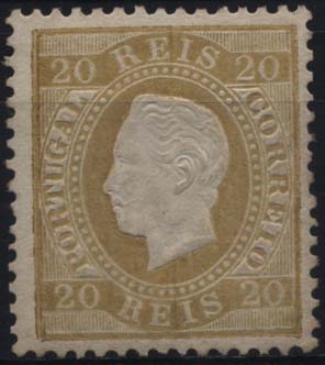 2323.jpg -     Lote:    2323      Lotes pelo Correio      Portugal       Descrição:         1870/76 &mdash; D. Luís I, fita direita. CE39, 20 reis bistre, denteado 12 &frac12;, papel liso. Valor de catálogo &euro; 128,00.        **       Valor Base:     &euro; 8,00     Valor Venda:     &euro; 53,00     