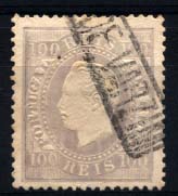 2328.jpg -     Lote:    2328      Lotes pelo Correio      Portugal       Descrição:         1870/76 &mdash; D. Luís I. Fita direita. CE43, 100 reis lilás cinzento, papel liso, denteado 13 &frac12;, obliterado com carimbo nominativo de "PÓVOA DE VARZIM". Valor de catálogo &euro; 85,30.        O       Valor Base:     &euro; 15,00     Valor Venda:     &euro; 17,00     
