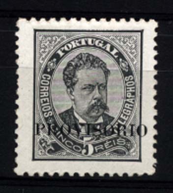 2358.jpg -     Lote:    2358      Lotes pelo Correio      Portugal       Descrição:         1892/93 &mdash; D. Luís I. Sobrecargas "PROVISÓRIO". CE80, 5 reis preto, papel porcelana, denteado 11 &frac12;. Valor de catálogo &euro; 27,60.        **       Valor Base:     &euro; 5,00     Valor Venda:     Retirado     