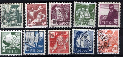 2401.jpg -     Lote:    2401      Lotes pelo Correio      Portugal       Descrição:         1941 &mdash; Costumes Portugueses. 1.ª emissão. CE607/616. Serei completa em usado. Valor de catálogo &euro; 63,15.        O       Valor Base:     &euro; 10,00     Valor Venda:     &euro; 16,00     