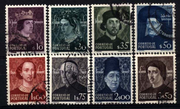 2409.jpg -     Lote:    2409      Lotes pelo Correio      Portugal       Descrição:         1949 &mdash; Dinastia de Avis. CE705/712. Série completa usada. Valor de catálogo &euro; 63,30.        O       Valor Base:     &euro; 5,00     Valor Venda:     &euro; 5,00     