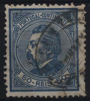 2547.jpg -     Lote:    2547      Lotes pelo Correio      Portugal       Descrição:         Carimbos da Telegrafia Eléctrica. 1880/81 &mdash; D. Luís I de perfil. CE55, 50 reis azul, papel liso, denteado 12 &frac12;, obliterado com carimbo batido a preto "TELEGRAPHIA ELECTRICA / LAZARETO".        O       Valor Base:     &euro; 10,00     Valor Venda:     Retirado     