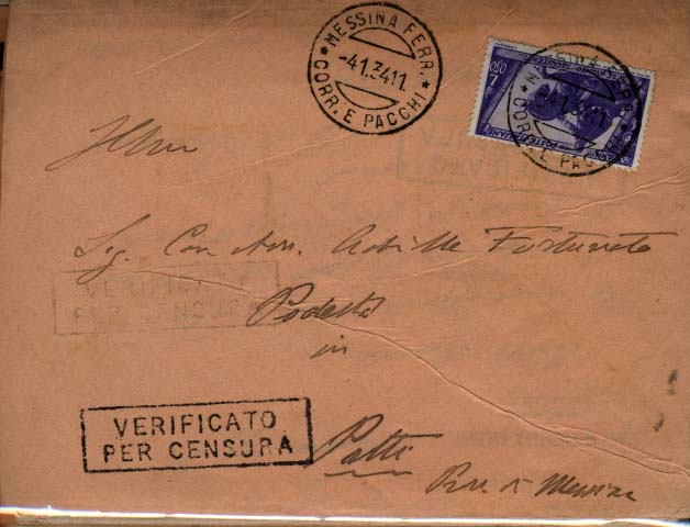2651.jpg -     Lote:    2651      Lotes pelo Correio             Descrição:      Itália.   1931/34 &mdash; Censuras. Lote de 53 sobrescritos com censuras italianas, a maioria diferentes. Pouca repetições.        Lote       Valor Base:     &euro; 150,00     Valor Venda:     Retirado     