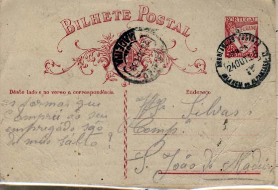2718.jpg -     Lote:    2718      Lotes pelo Correio             Descrição:      Portugal. Correio ferroviário.   Lote composto por 21 peças (inteiros, postais ilustrados e cartas) + dezenas de selos soltos, todos com obliterações de ambulâncias ferroviárias. Lote a ver.        Lote       Valor Base:     &euro; 45,00     Valor Venda:     &euro; 60,00     