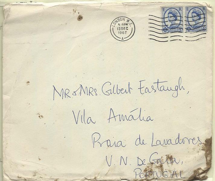 0918.jpg -     Lote:    918            Correio ferroviário       Descrição:         Correio ferroviário acidentado. Sud-Expresso. Sobrescrito circulado de Londres (13.12.65) para Gaia. Carimbo alusivo ao acidente batido no verso a preto.        Carta       Valor Base:     &euro; 15,00     Valor Venda:     &euro; 15,00     