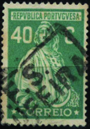 0920.jpg -     Lote:    920            Correio ferroviário       Descrição:         Marcas do correio ferroviário. 1926 &mdash; Ceres. Emissão Londres. CE406, 40c verde esmeralda. Selo obliterado com carimbo batido a preto "C.F.S. / ALBUFEIRA".        O       Valor Base:     &euro; 15,00     Valor Venda:     &euro; 28,00     