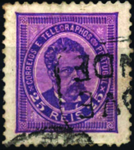 1798.jpg -     Lote:    1798            Portugal       Descrição:         Carimbos nominativos. 1884/87 &mdash; D. Luís I, de frente. Novos valores. CE63, 25 reis violeta azul. Selo obliterado com carimbo batido a preto "PROVEZENDE".        O       Valor Base:     &euro; 5,00     Valor Venda:     &euro; 5,00     