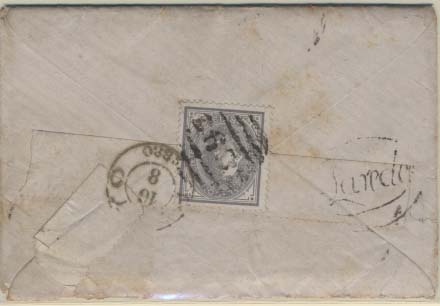 1824.jpg -     Lote:    1824            Portugal       Descrição:         Carimbos nominativos. 1880/831 &mdash; D. Luís I. De perfil. CE54, 25 reis em sobrescrito circulado de Paredes para o Porto (16.08.80). Carimbos batidos a preto: nominativo "Paredes" e numérico da 2.ª reforma "63".        Carta       Valor Base:     &euro; 15,00     Valor Venda:     &euro; 15,00     