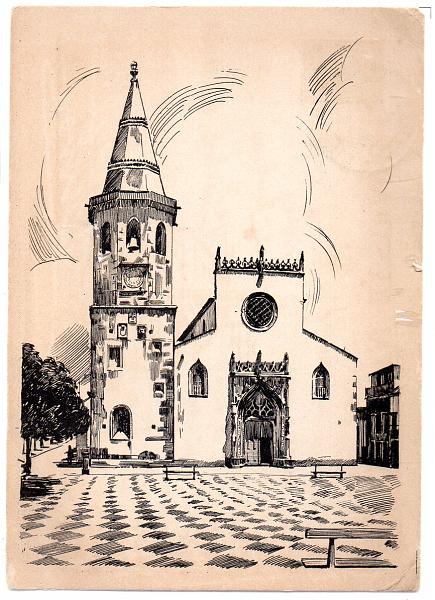 0509.jpg -     Lote:    509            Portugal       Descrição:         1953 &mdash; Série D. Selo tipo Caravela, com sobretaxa. OM128, $50 s/ 30c, n.º 6 &mdash; Igreja de S. João Baptista - Tomar. Circulado da Chamusca (14.11.56) para Lisboa.        IC       Valor Base:     &euro; 12,00     Valor Venda:     &euro; 14,00     