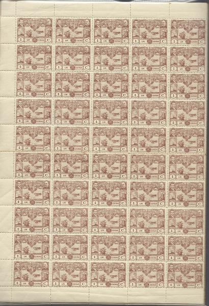 1092.jpg -     Lote:    1092            Portugal       Descrição:         1923 &mdash; Travessia Aérea do Atlântico. CE260/275. Série completa em folhas de 100 selos cada. Valor de catálogo &euro; 1.065,00.        ***       Valor Base:     &euro; 75,00     Valor Venda:     &euro; 150,00     