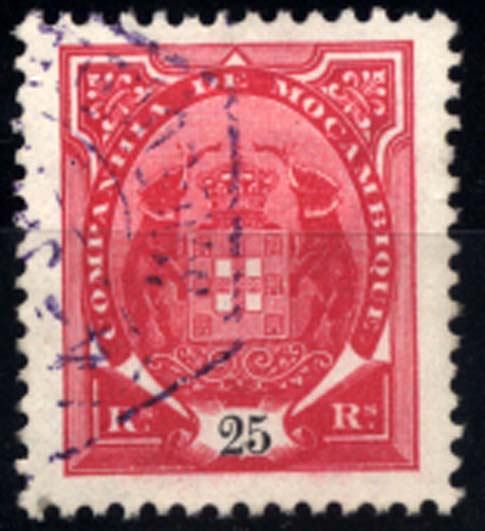 1472.jpg -     Lote:    1472            Companhia de Moçambique       Descrição:         1907 &mdash; Tipo "Elefantes". Novos valores. CE52, 25 reis carmim rosa, denteado 11 &frac12;, papel pontinhado. NÃO CATALOGADO.        O       Valor Base:     &euro; 100,00     Valor Venda:     &euro; 120,00     