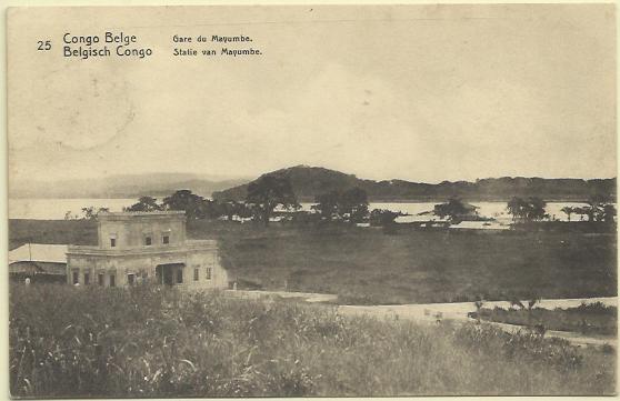1820.jpg -     Lote:    1820                   Descrição:      Congo Belga.   1909 &mdash; Emissão base com legenda "CONGO BELGA". Yv16, 5c verde amarelo. Inteiro postai ilustrado (Gare de Mayumbe). Circulado.        IC       Valor Base:     &euro; 10,00     Valor Venda:     Retirado     