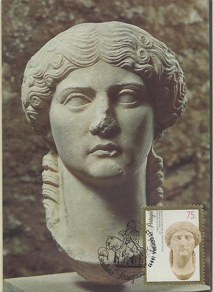 2086.jpg -     Lote:    2086      Lotes pelo Correio              Descrição:         Escultura Portuguesa * Lote de 4 postais máximos com selos CE2148, 2152, 2154 e 2155, obliterados com carimbo do 1.º dia de circulação de Coimbra (18.08.93).        PM       Valor Base:     &euro; 8,00     Valor Venda:     Retirado     
