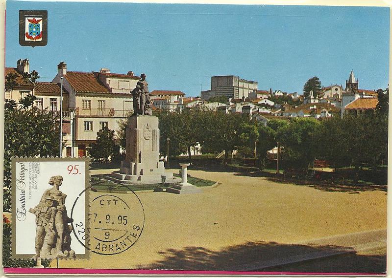 2087.jpg -     Lote:    2087      Lotes pelo Correio              Descrição:         Escultura Portuguesa * Lote de 4 postais máximos com selos CE, 2303, 2307, 2308 e 2309, dois obliterados com carimbo do 1.º dia de circulação do Porto e dois com marcas de dia de Abrantes e Vila Viçosa..        PM       Valor Base:     &euro; 8,00     Valor Venda:     &euro; 8,00     