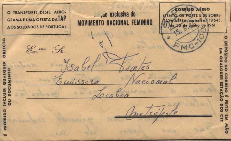 2276.jpg -     Lote:    2276      Lotes pelo Correio              Descrição:         1961 &mdash; Guerra Colonial. Guiné. Lote com 9 aerogramas do MNF isentos de franquia, remetidos da Guiné para Portugal. Marcofilia específica. Lote a ver.        ARG       Valor Base:     &euro; 5,00     Valor Venda:     &euro; 11,00     