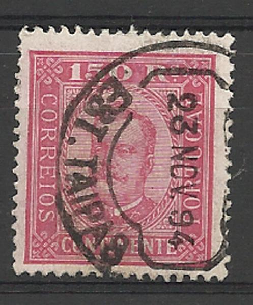 2341.jpg -     Lote:    2341      Lotes pelo Correio       Portugal       Descrição:         1892/93 &mdash; D. Carlos I, tipo Diogo Neto. CE77, 150 reis carmim s/ rosa, denteado 13 &frac12;. Valor de catálogo &euro; 94,50.        O       Valor Base:     &euro; 12,00     Valor Venda:     &euro; 28,00     