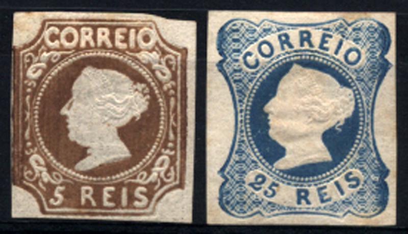 2701.jpg -     Lote:    2701      Lotes pelo Correio       Portugal       Descrição:         Reimpressões de 1863 * 1853 &mdash; D. Maria II. CE&frac12;. Lote de duas reimpressões com margens curtas. Valor de catálogo &euro; 720,00. Lote a ver.        R**/*       Valor Base:     &euro; 50,00     Valor Venda:     Retirado     