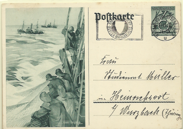 2748.jpg -     Lote:    2748      Lotes pelo Correio              Descrição:      Alemanha &mdash;   Lote de dois inteiros: um circulado sobre pesca e outro novo de 6+4pf (Congresso Postal 1942).        IN/IC       Valor Base:     &euro; 10,00     Valor Venda:     &euro; 10,00     