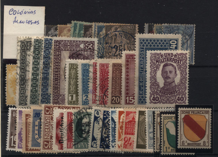 2777.jpg -     Lote:    2777      Lotes pelo Correio              Descrição:      França &mdash; Ex-Colónias.   Lote com cerca de 30 selos. Lote a ver.        Lote       Valor Base:     &euro; 10,00     Valor Venda:     &euro; 17,00     