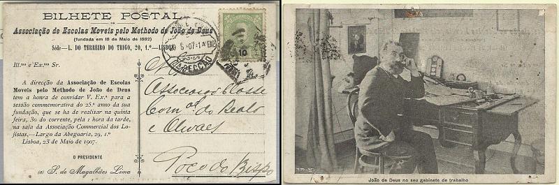0783.jpg -     Lote:    783                   Descrição:         João de Deus no seu gabinete de trabalho. Postal ilustrado circulado, editado pela Associação de Escolas Móveis pelo Método de João de Deus. R.         PI       Valor Base:     &euro; 8,00     Valor Venda:     &euro; 8,00       