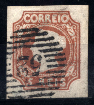 1221.jpg -     Lote:    1221            Portugal        Descrição:         1853 &mdash; D. Maria II. CE1, 5 reis castanho amarelo, cunho I, com boas margens. Valor de catálogo &euro; 1570,00.         O       Valor Base:     &euro; 200,00     Valor Venda:     Retirado     
