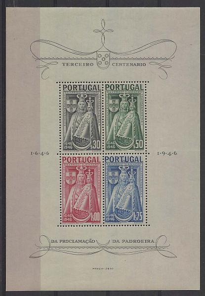 1466.jpg -     Lote:    1466            Portugal        Descrição:         1946 &mdash; 3.º Centenário da Padroeiro. CE BLC12. Valor de catálogo &euro; 134,00.         BLC***       Valor Base:     &euro; 20,00     Valor Venda:     &euro; 22,00       