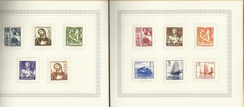 1669.jpg -     Lote:    1669            Macau        Descrição:         1951 &mdash; Macau. Vultos do Oriente + Embarcações Típicas de Macau (Juncos). CE355/362 + CE363+365. As duas séries em carteira emitida pelo Ministério do Ultramar. MB e MR.         CRT       Valor Base:     &euro; 75,00     Valor Venda:     &euro; 110,00       