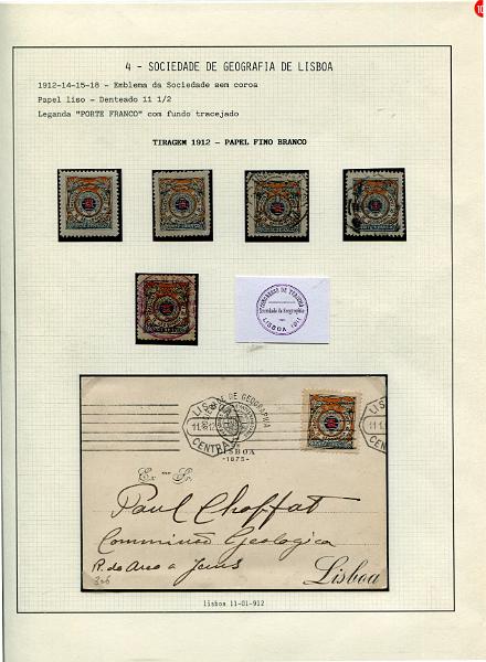 001 (109).jpg -     Lote:    1                   Descrição:         SELOS PRIVATIVOS DE PORTUGAL &mdash; Coleção especializada, com estudo das emissões da Cruz Vermelha Portuguesa, União dos Atiradores Civis Portugueses, Assistência Nacional aos Tuberculosos e Sociedade de Geografia de Lisboa, incluindo selos novos e usados, sobrescritos circulados, provas, erros, ensaios, etc.. Montada em 130 folhas de exposição tipo Lindner, provavelmente o maior espólio jamais reunido destas emissões, com exemplares de grande raridade e alguns deles únicos. Esta coleção participou em diversas exposições nacionais e internacionais, obtendo sempre medalha de ouro nas participações nacionais e bilaterais com Espanha e Brasil (Iberphila, Philaibéria e Lubrapex), com a pontuação máxima de 89 pontos em 100 nas exposições Philaibéria'02 em Santo André e Philaibéria'04 em Estremoz. Foram-lhe ainda atribuídos diversos prémios especiais e felicitações do júri pela qualidade do material filatélico e originalidade.         Lote       Valor Base:     &euro; 35.000,00     Valor Venda:     &euro;      