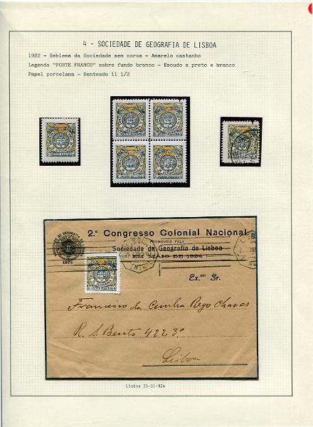 001 (113).jpg -     Lote:    1                   Descrição:         SELOS PRIVATIVOS DE PORTUGAL &mdash; Coleção especializada, com estudo das emissões da Cruz Vermelha Portuguesa, União dos Atiradores Civis Portugueses, Assistência Nacional aos Tuberculosos e Sociedade de Geografia de Lisboa, incluindo selos novos e usados, sobrescritos circulados, provas, erros, ensaios, etc.. Montada em 130 folhas de exposição tipo Lindner, provavelmente o maior espólio jamais reunido destas emissões, com exemplares de grande raridade e alguns deles únicos. Esta coleção participou em diversas exposições nacionais e internacionais, obtendo sempre medalha de ouro nas participações nacionais e bilaterais com Espanha e Brasil (Iberphila, Philaibéria e Lubrapex), com a pontuação máxima de 89 pontos em 100 nas exposições Philaibéria'02 em Santo André e Philaibéria'04 em Estremoz. Foram-lhe ainda atribuídos diversos prémios especiais e felicitações do júri pela qualidade do material filatélico e originalidade.         Lote       Valor Base:     &euro; 35.000,00     Valor Venda:     &euro;      